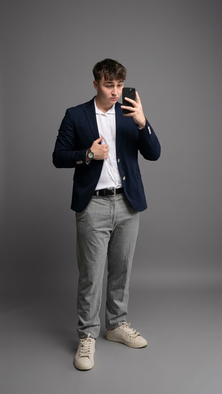 András Szeberényi in a navy blazer and white shirt